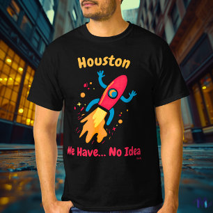 Kleurrijk Pop Art Raket Ruimte T-shirt