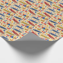 Kleurrijk Pop Art Verjaardagsfeest Inpakpapier