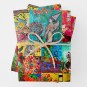 Kleurrijk Pop Kunstpapier met gemengde media Inpakpapier Vel (In situ)