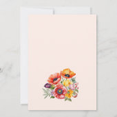 Kleurrijk Poppies Vrijgezellenfeest Kaart (Achterkant)