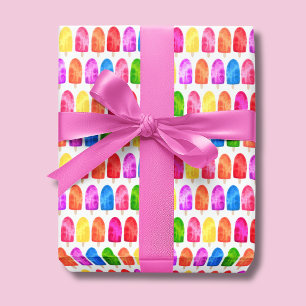 Kleurrijk Popsicle Ijslolly patroon Cadeaupapier