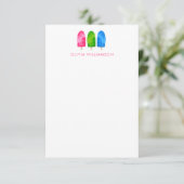 Kleurrijk Popsikel Ice Lolly patroon Bedankkaart (Staand voorkant)