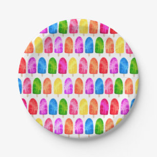 Kleurrijk Popsikel Ice Lolly patroon Papieren Bordje