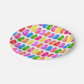 Kleurrijk Popsikel Ice Lolly patroon Papieren Bordje (Gekanteld)