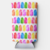 Kleurrijk Popsikel Ice Lolly patroon Seltzer Blikjeskoeler (Voorkant)