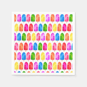 Kleurrijk Popsikel Ice Lolly patroon Servet