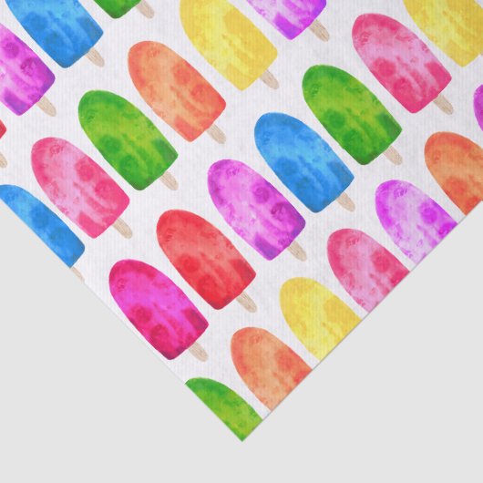 Kleurrijk Popsikel Ice Lolly patroon Tissuepapier (Detail)