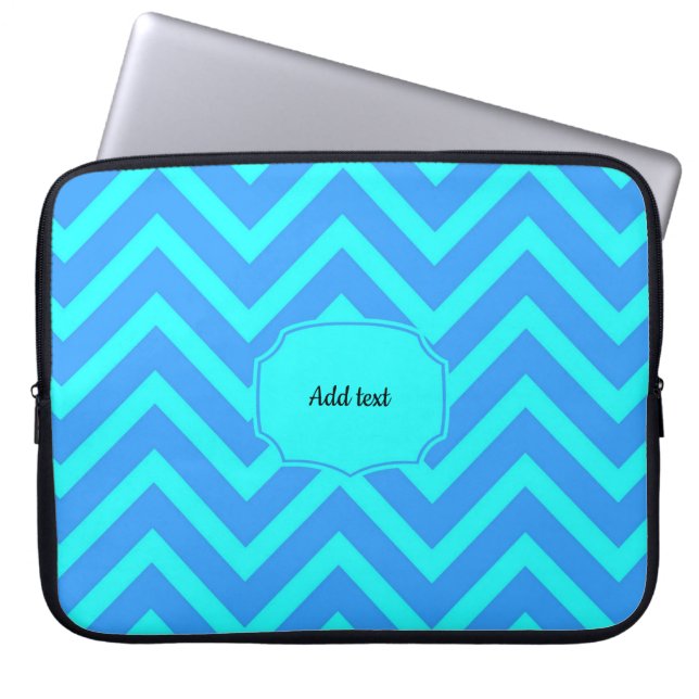 Kleurrijk populair zigzag ontwerp laptop sleeve (Voorkant)