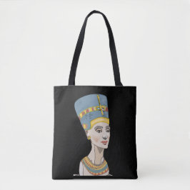 Kleurrijk Portret van Nefertiti Tote Bag