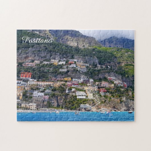Kleurrijk Positano-dorp aan de Amalfi-kust van Ita Legpuzzel (Horizontaal)