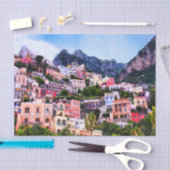 Kleurrijk Positano, Italië Decoupage Tissuepapier (Craft)
