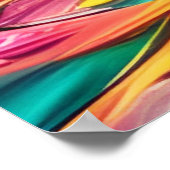 Kleurrijk Poster Abstract Glas in lood (Hoek)