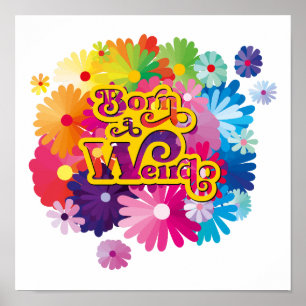 Kleurrijk poster met vreemde meme