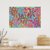 Kleurrijk Poster van de Garden Pen en Inkt (Keuken)