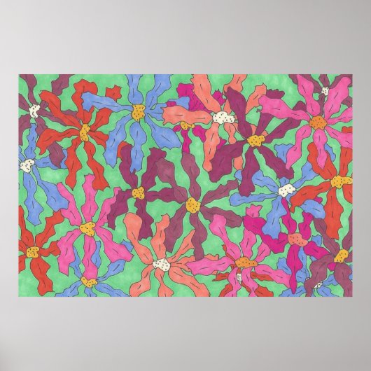 Kleurrijk Poster van de Garden Pen en Inkt (Voorkant)