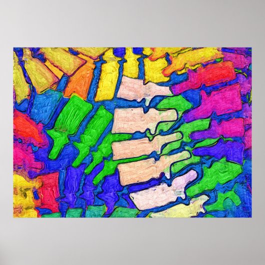 Kleurrijk Poster van de Kunst van de Spine (horizo (Voorkant)