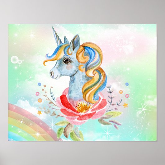 Kleurrijk Poster van de oranje regenboog (Voorkant)