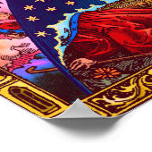 Kleurrijk Poster van Flammarion Dome (met grens) (Hoek)