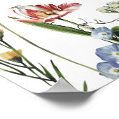 Kleurrijk Poster van het ruilplan voor wilde bloem (Hoek)