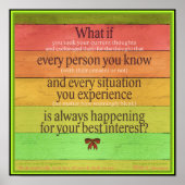 Kleurrijk Poster "Wat als... het beste belang" (Voorkant)