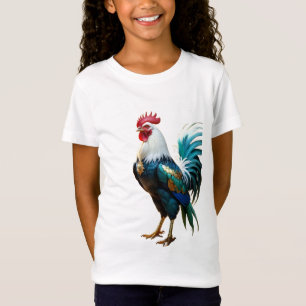 Kleurrijk Prachtige Haan Kinderen T-Shirt