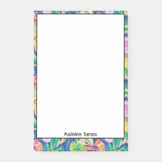 Kleurrijk Preppy Notitieblok Post-it® Notes (Voorkant)