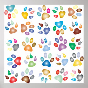 Kleurrijk prismatisch regenboogdier poster