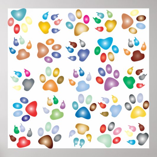 Kleurrijk prismatisch regenboogdier poster (Voorkant)