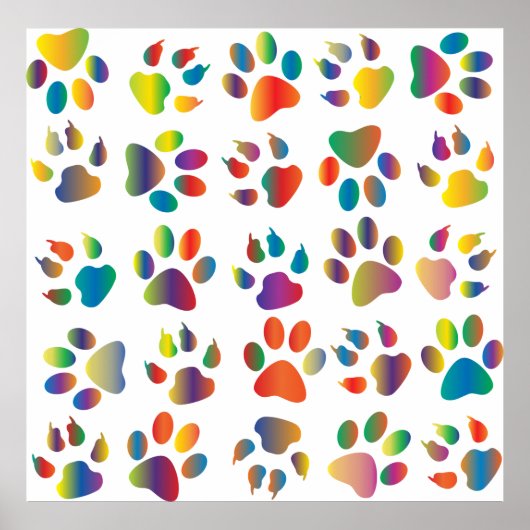 Kleurrijk prismatisch regenboogdier poster (Voorkant)