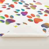 Kleurrijk prismatisch regenboogdier sherpa deken (3/4)