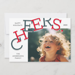 KLEURRIJK PROOST! Eenvoudige vakantiefoto Kerst Feestdagenkaart