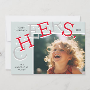 KLEURRIJK PROOST! Eenvoudige vakantiefoto Kerst Feestdagenkaart