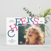 KLEURRIJK PROOST! Eenvoudige vakantiefoto Kerst Feestdagenkaart (Staand voorkant)