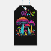 Kleurrijk Psychedelic Mushrooms-Gift Label Cadeaulabel (Achterkant)