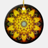 Kleurrijk psychedelisch abstract patroon keramisch ornament (Achterkant)