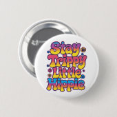 Kleurrijk Psychedelisch Blijf Trippy Hippie Ronde Button 5,7 Cm (Voorkant /achterkant)
