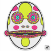 Kleurrijk psychedelisch eiwit v2 sticker (Voorkant)