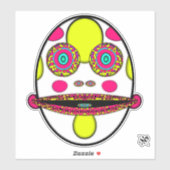 Kleurrijk psychedelisch eiwit v2 sticker (Vel)