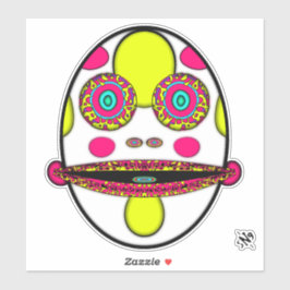 Kleurrijk psychedelisch eiwit v2 sticker