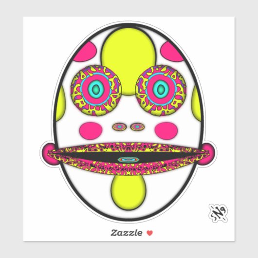 Kleurrijk psychedelisch eiwit v2 sticker (Vel)