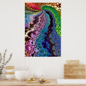 Kleurrijk Psychedelisch Fractal Poster (Keuken)