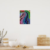 Kleurrijk Psychedelisch Fractal Poster (Keuken)