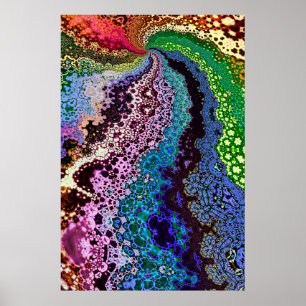 Kleurrijk Psychedelisch Fractal Poster