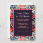 Kleurrijk Psychedelisch Goa Speciaal Event Feest Kaart (Achterkant)