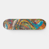 Kleurrijk psychedelisch ontwerp persoonlijk skateboard (Horizontaal)