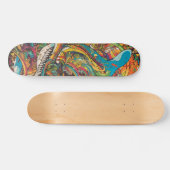 Kleurrijk psychedelisch ontwerp persoonlijk skateboard (Horizontaal)