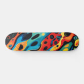 Kleurrijk psychedelisch patroon persoonlijk skateboard (Horizontaal)