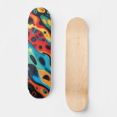Kleurrijk psychedelisch patroon persoonlijk skateboard (Voorkant)