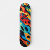 Kleurrijk psychedelisch patroon persoonlijk skateboard (Voorkant)