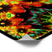 Kleurrijk psychedelisch symmetrisch abstract poster (Hoek)